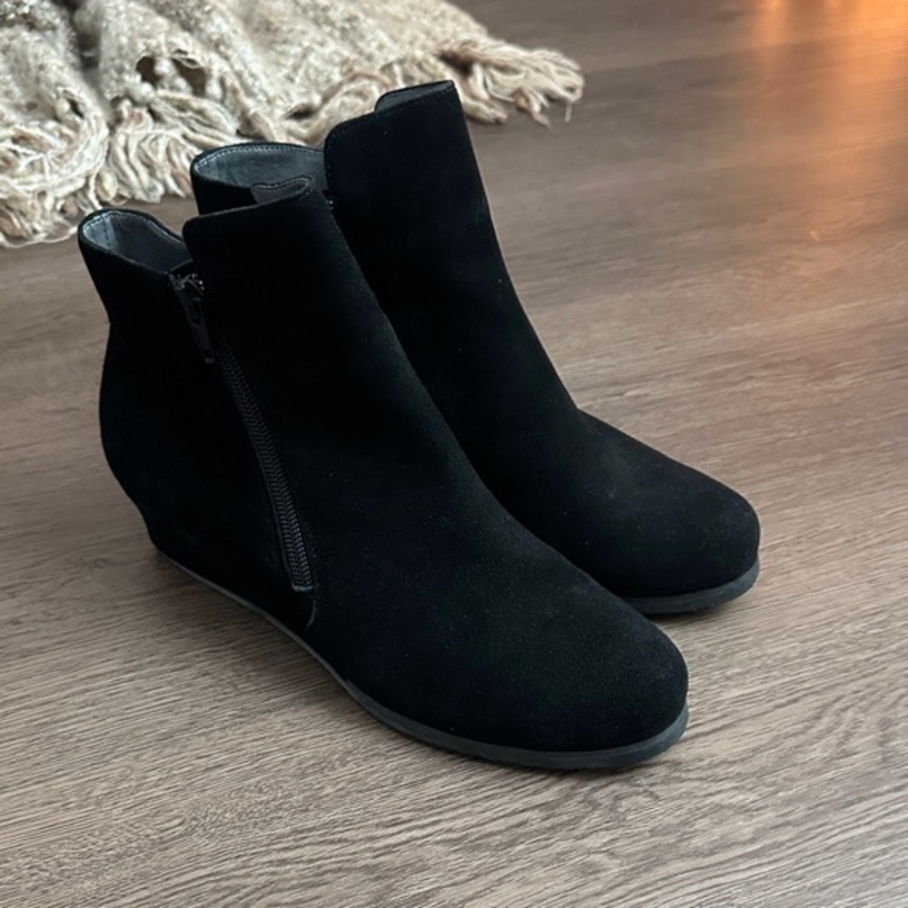 Chocolat Blu Black Suede Ankle Boots
